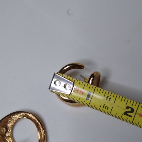 Vintage Heavy Metal U Shaped Stud Earrings - Picture 15 of 15